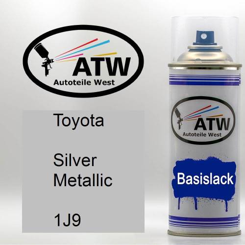 Toyota, Silver Metallic, 1J9: 400ml Sprühdose, von ATW Autoteile West.